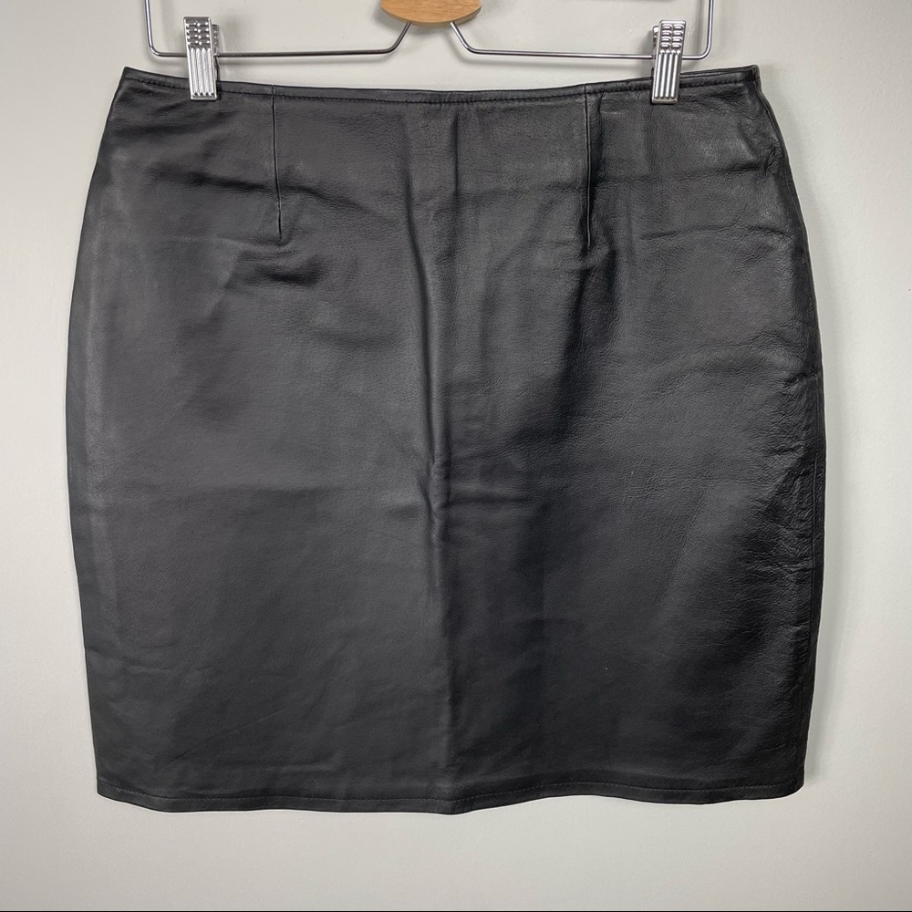 Genuine leather skirt Sz 15